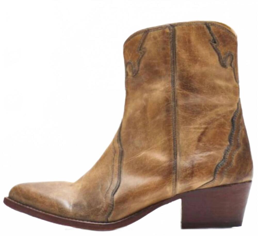 NEW FREE PEOPLE women's new frontier western boot in distressed tan